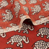 Bagru Animal Hand Block Print Fabric for Clothing