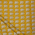 Yellow Elephant Hand Block Bagru Printed Fabric