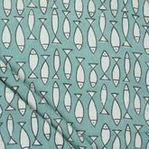 Indian Hand Block Print Fabric Fish Cotton Bagru Fabric