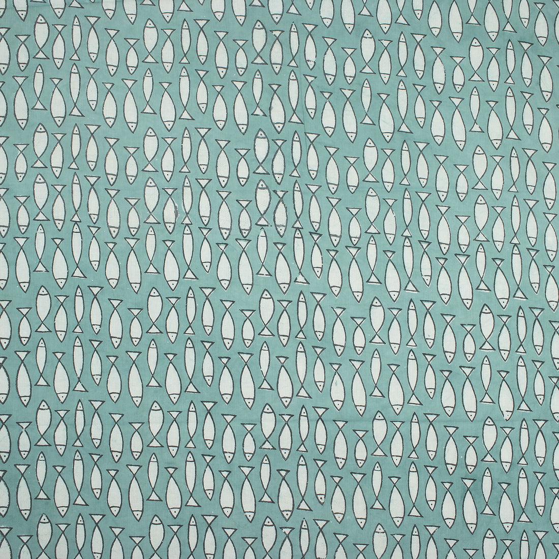Indian Hand Block Print Fabric Fish Cotton Bagru Fabric