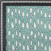 Indian Hand Block Print Fabric Fish Cotton Bagru Fabric