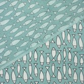 Indian Hand Block Print Fabric Fish Cotton Bagru Fabric