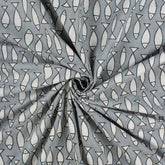 Fish Bagru Cotton Printed Fabric for Home Decor