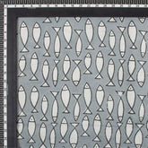 Fish Bagru Cotton Printed Fabric for Home Decor