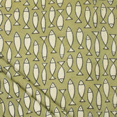 Fish Handmade Organic Cotton Bagru Fabric Online