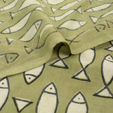 Fish Handmade Organic Cotton Bagru Fabric Online