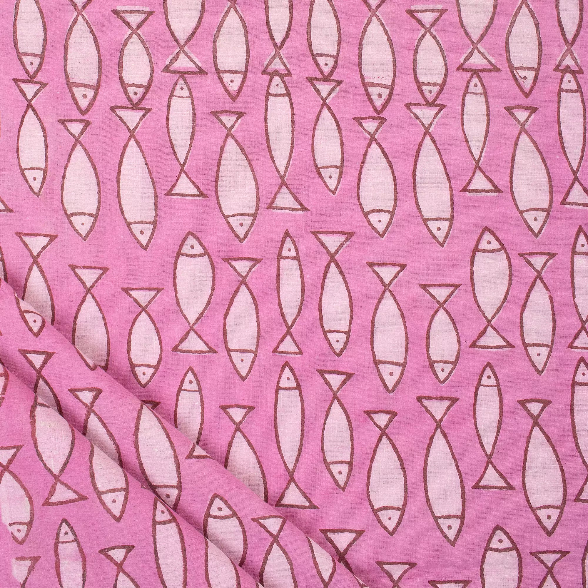 Premium Quality Fish Printed Bagru Fabric