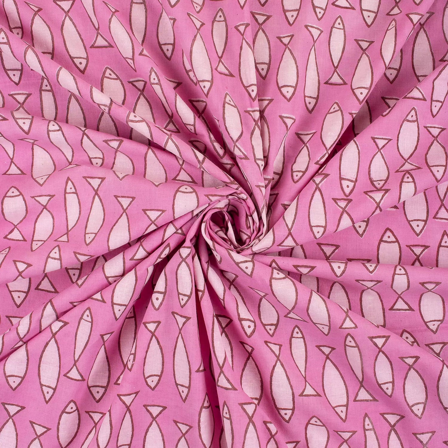 Premium Quality Fish Printed Bagru Fabric