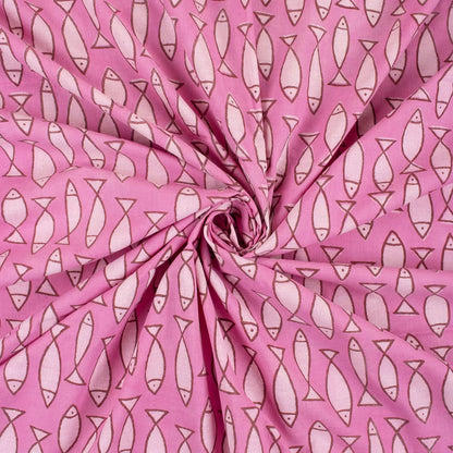 Premium Quality Fish Printed Bagru Fabric