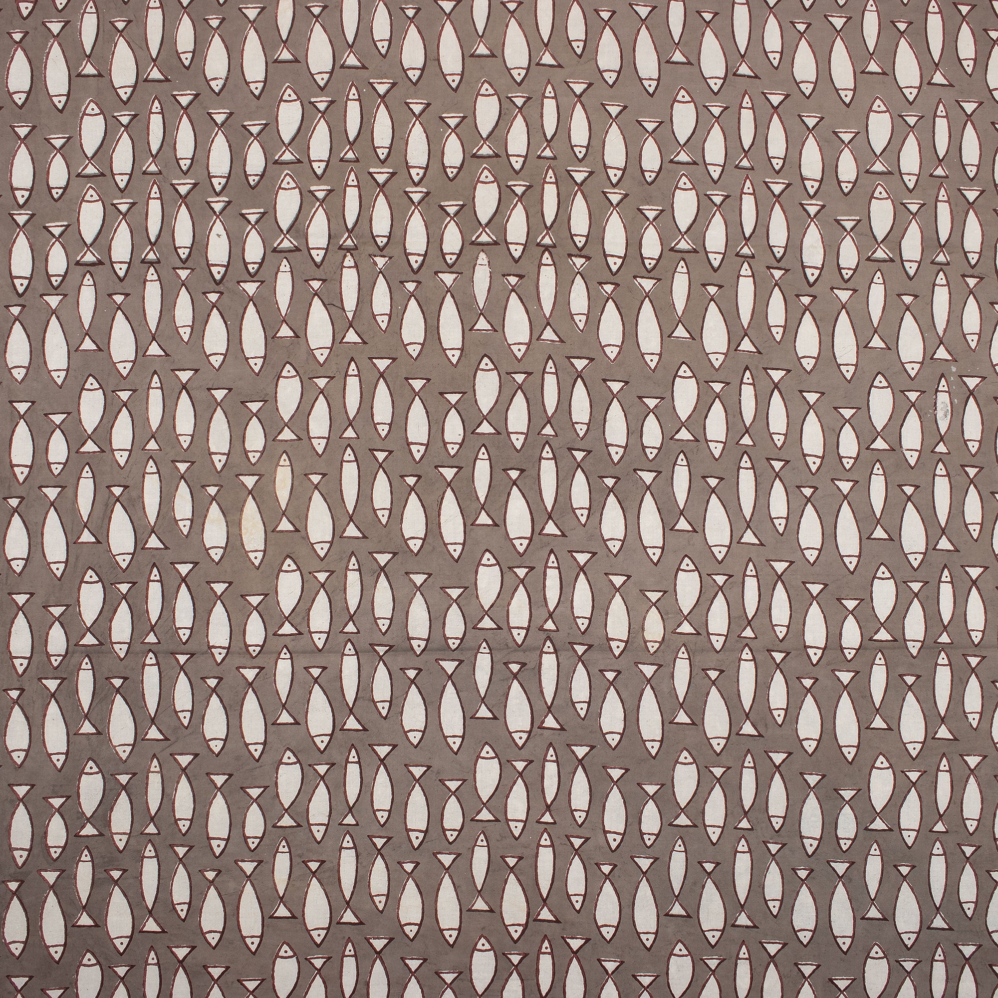 New Pink Stripe Hand Block Bagru Print Fabric Online