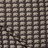 Bagru Elephant Hand Block Printed Fabric