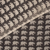Bagru Elephant Hand Block Printed Fabric