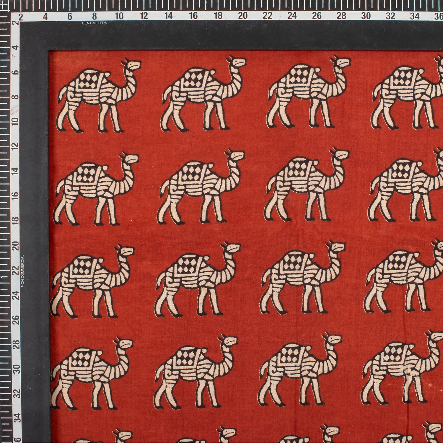 Camel Hand Block Bagru Print Fabric Online