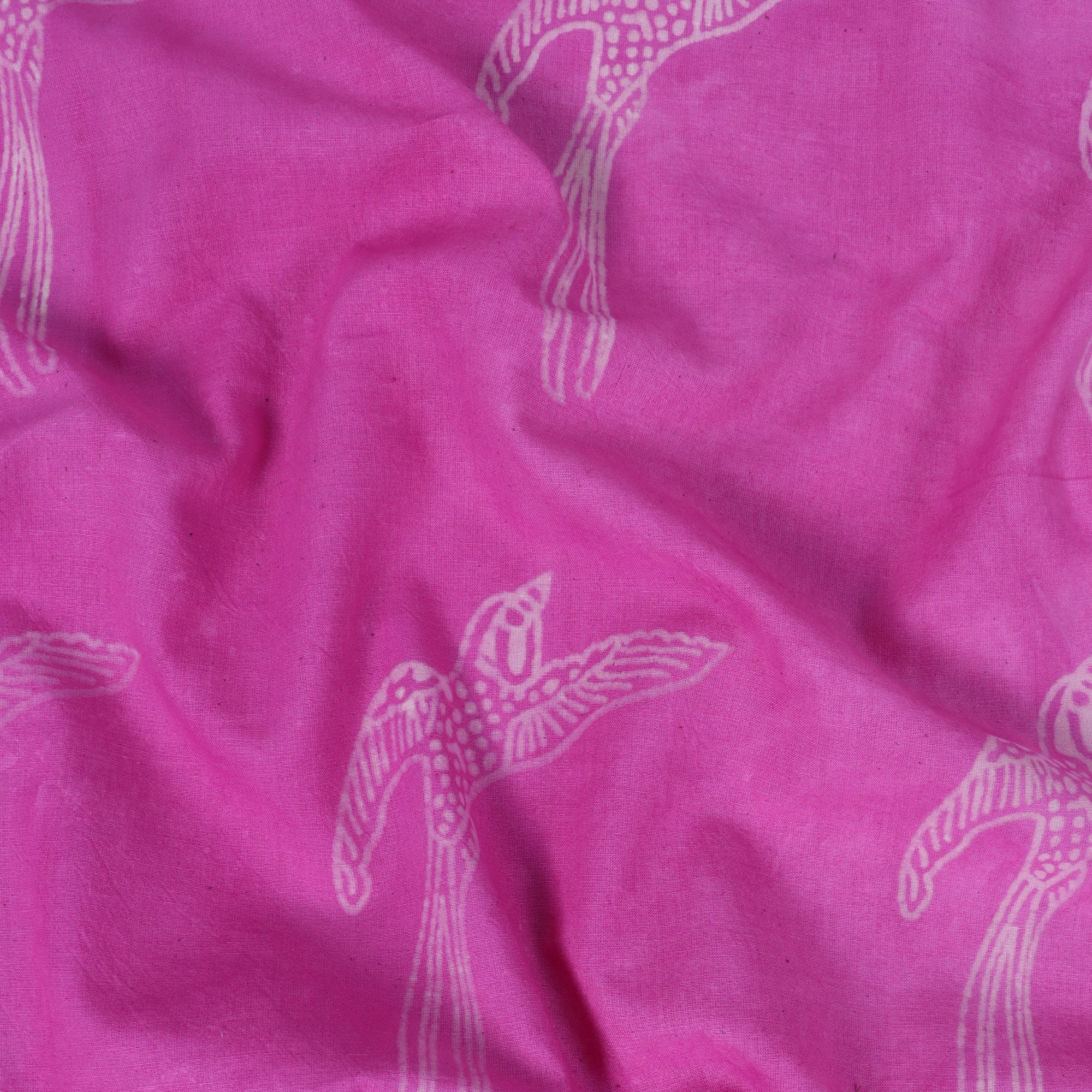 Pink Bird Dabu Print in Rajasthan