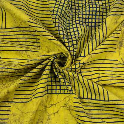 Stripes Silk Fabric, Hand Block Printed Cotton Fabric