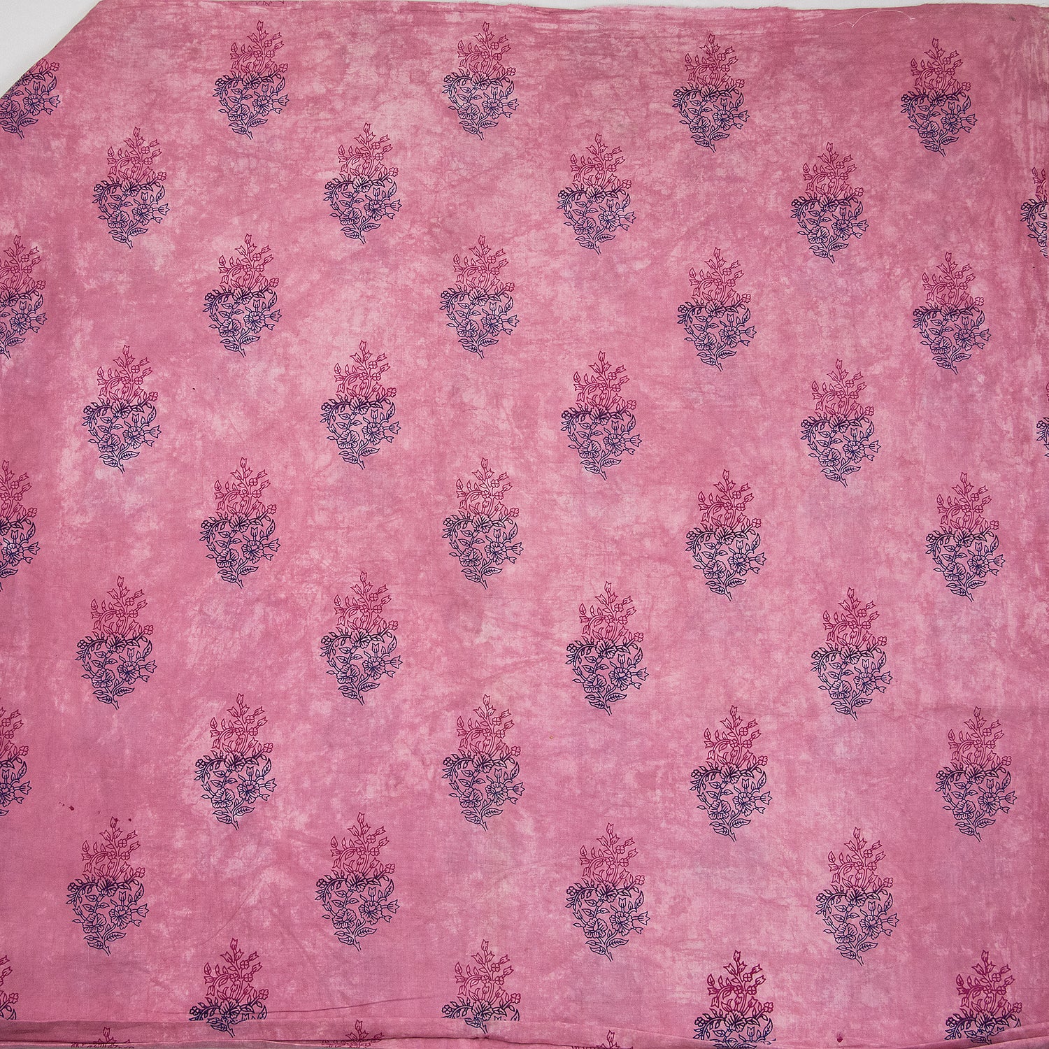 Pink Floral Printed Cotton Fabric