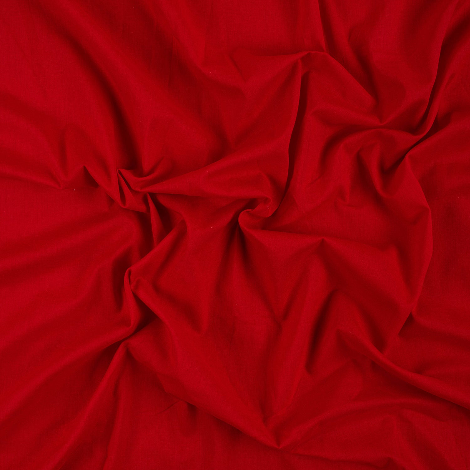 Solid Royal Red Plain Cotton Fabric