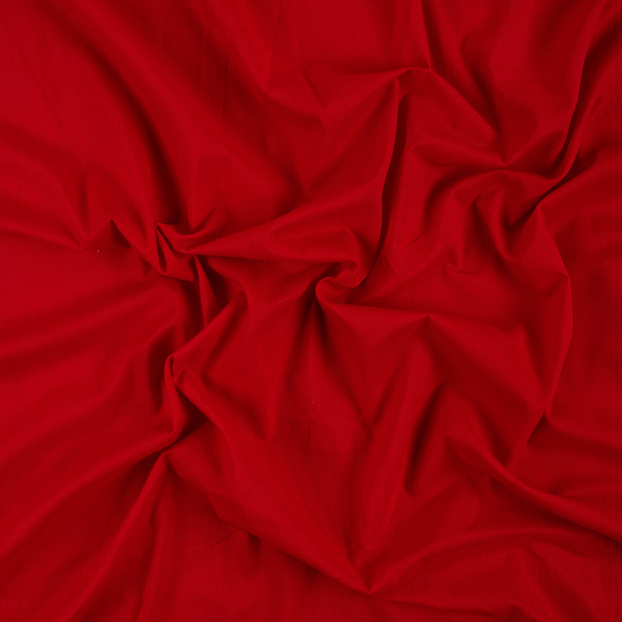 Solid Royal Red Plain Cotton Fabric