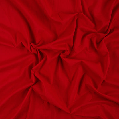 Solid Royal Red Plain Cotton Fabric