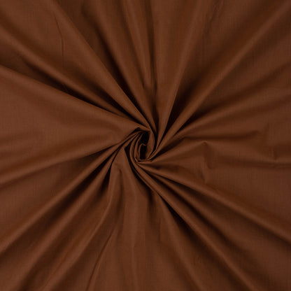 Solid Brown Cotton Cambric Fabric
