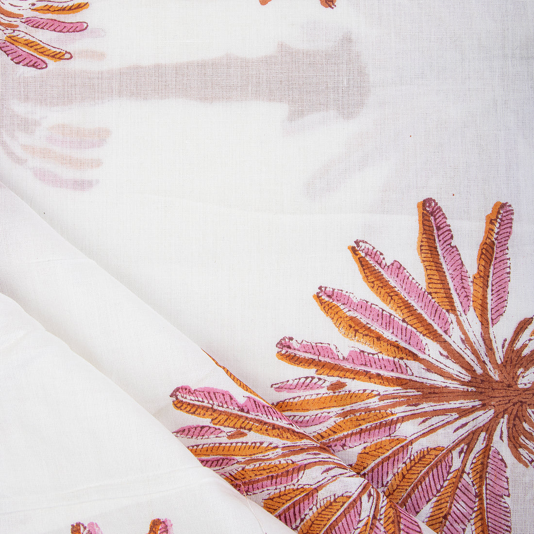 Palm Print Hand Block Jaipur Cotton Fabric