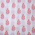 Pure Cotton Fabric Pink Flower Plant Printed
