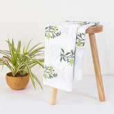 Green Leaf Block Print Premium Cotton Fabric