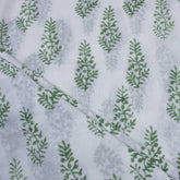 Indian Green Floral Printed Fabric