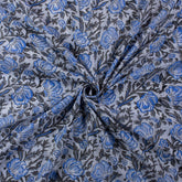 Sky Blue Indian Block Print Fabric Pure Cotton