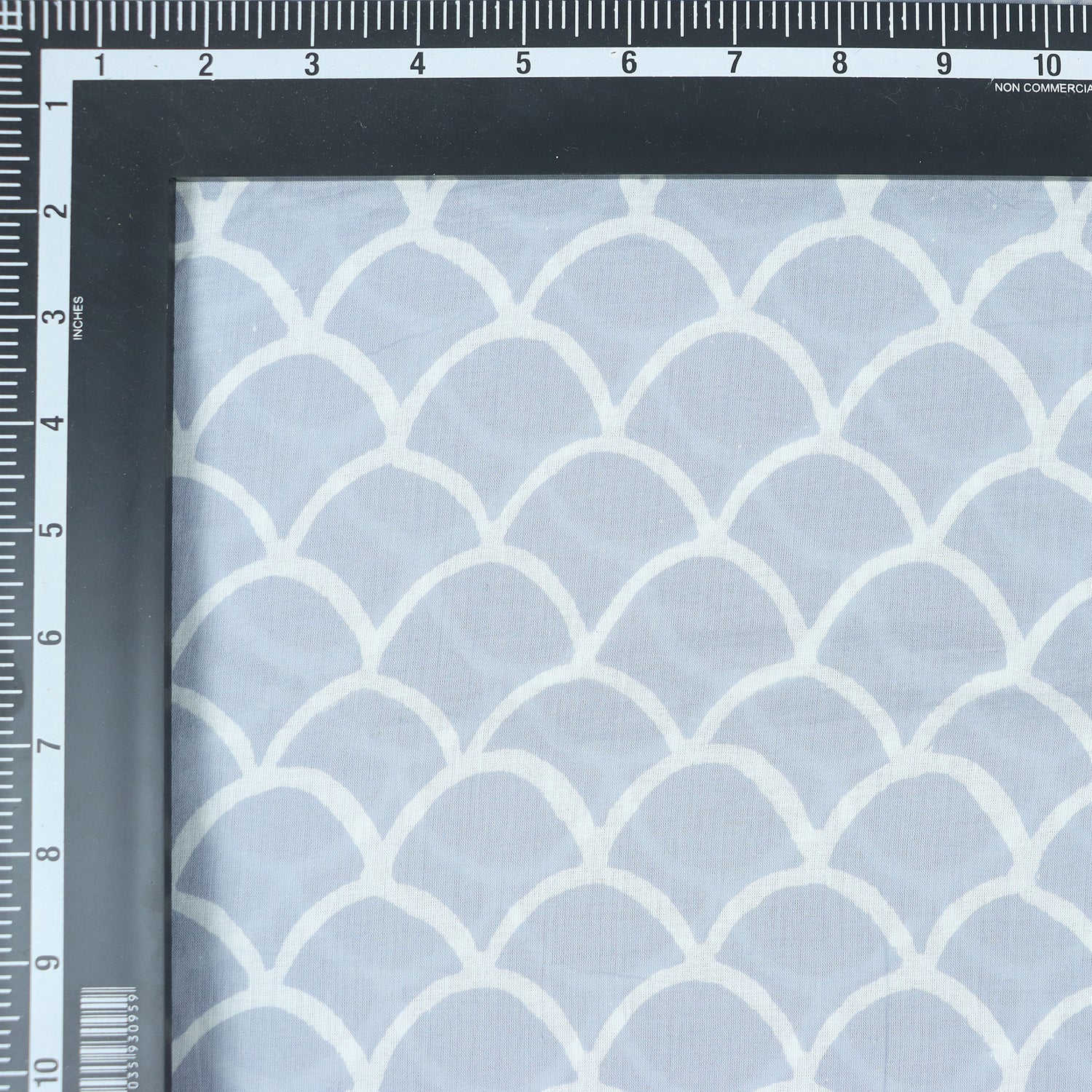 Sky Blue Geometrical Handcrafted Block Print Natural Cotton Fabric