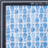 Blue Fish Indian Hand Block Printed Fabric