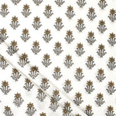 Red Floral Indian Hand Block Printed Fabric