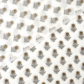 Red Floral Indian Hand Block Printed Fabric