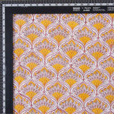 Orange Leaf Hand Block Printed Running Fabric