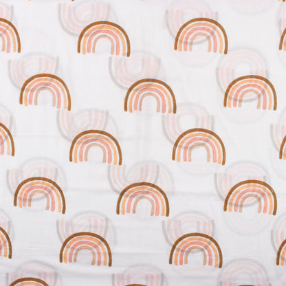 Organic Pure Cotton Rainbow Handmade Fabric