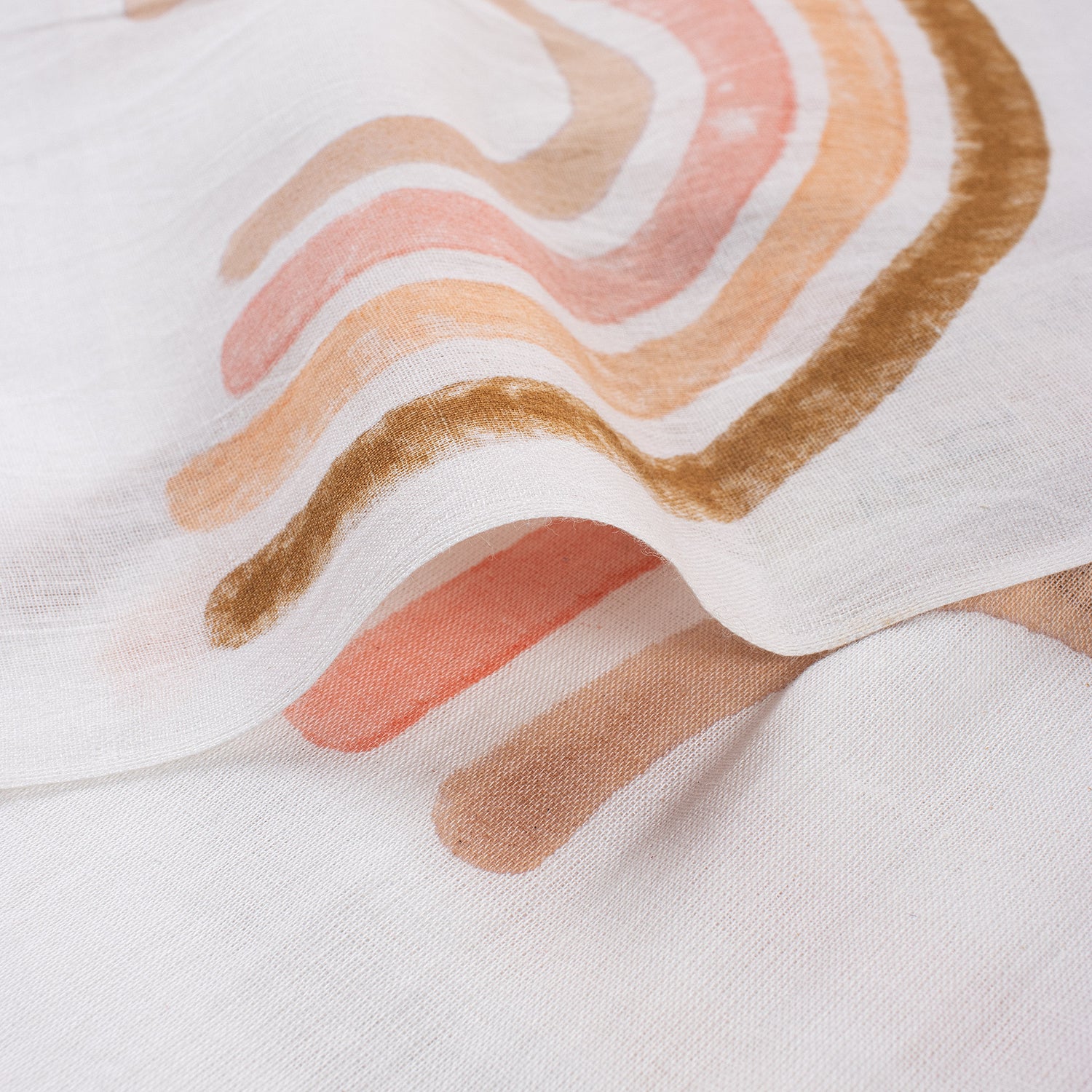 Organic Pure Cotton Rainbow Handmade Fabric