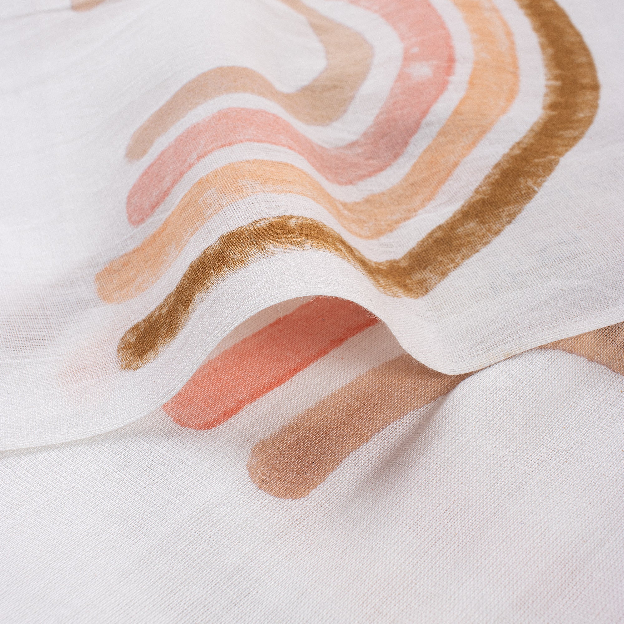 Organic Pure Cotton Rainbow Handmade Fabric