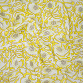 Yellow Jaipur Block Print Fabric