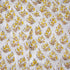 Yellow Floral Hand Block Printed Cotton Fabric