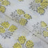 Yellow Floral Hand Block Print Organic Cotton Fabric