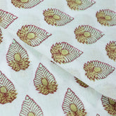 Yellow Leaf Jaipur Block Print Fabric