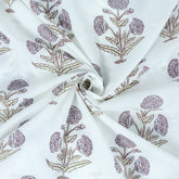 Trendy Flower Plant Jaipur Block Print Fabric Online