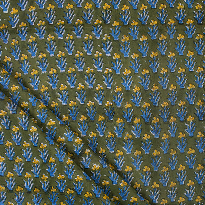 Hand Block Printed Fabric - Multi Floral Dress Making