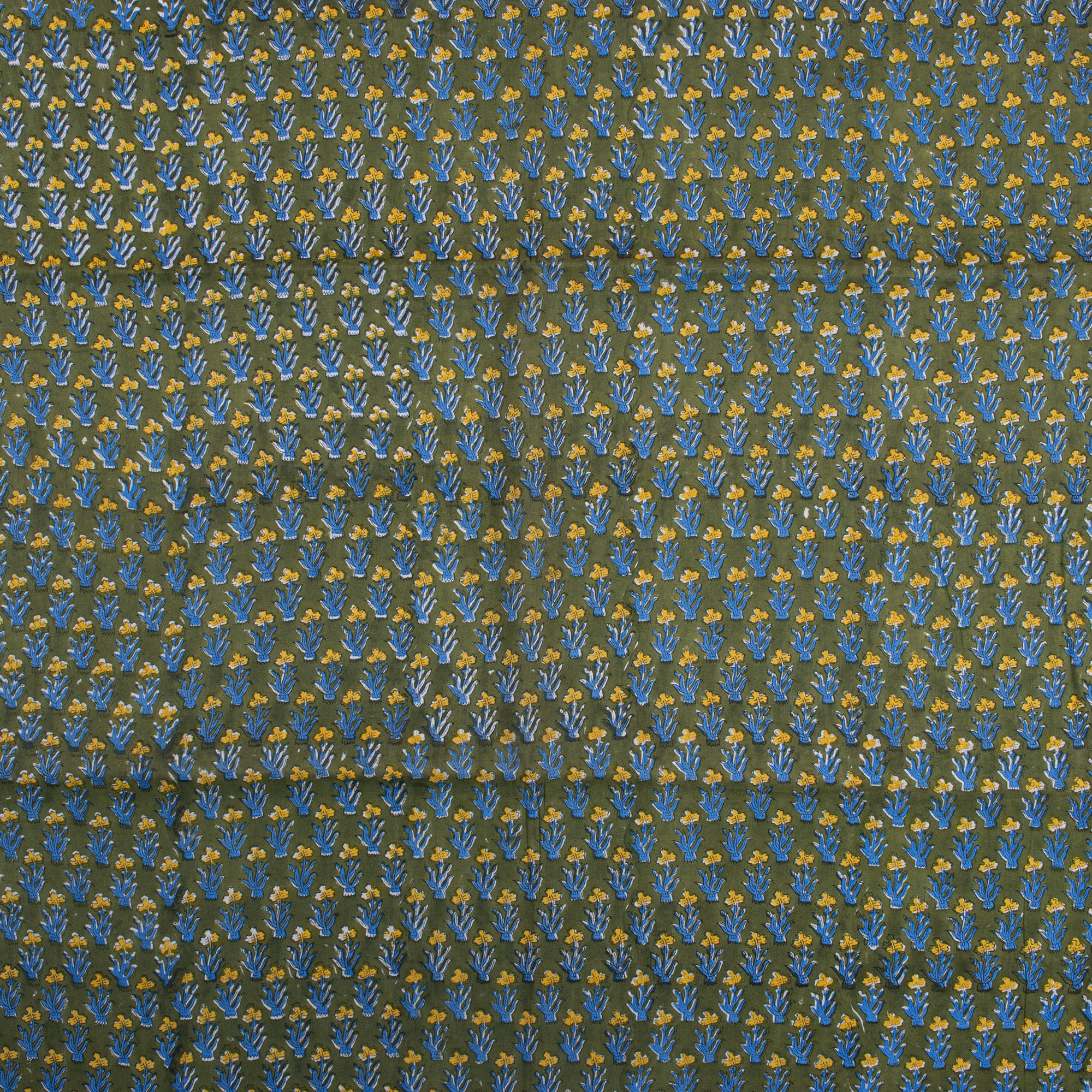 Hand Block Printed Fabric - Multi Floral Dress Making