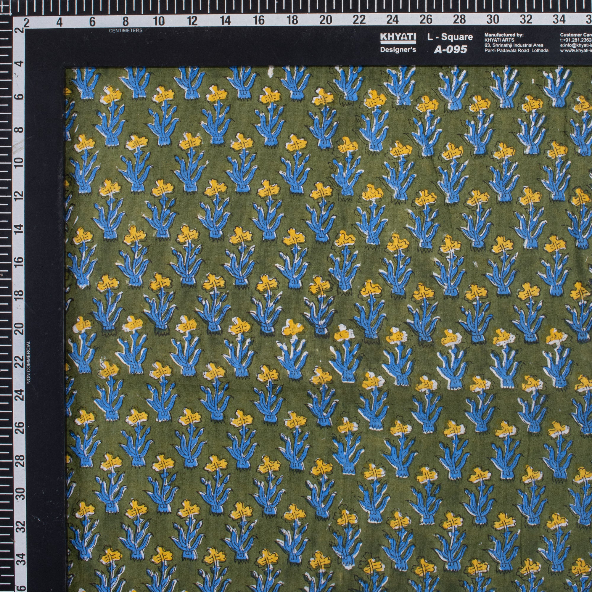 Hand Block Printed Fabric - Multi Floral Dress Making