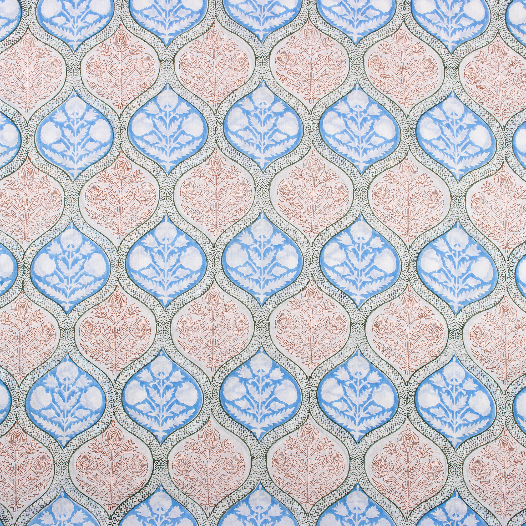 Hand Block Printed Fabric for Home Decor and Curtain