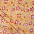 Dress Fabric - Orange Floral Hand Block Printed Fabric
