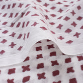 Blue Leaf Hand Block Printed Pure Cotton Fabric Online