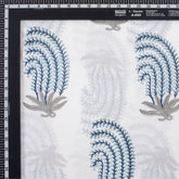 Blue Leaf Hand Block Printed Pure Cotton Fabric Online
