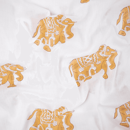 Elephant Print Pure Cotton Fabric